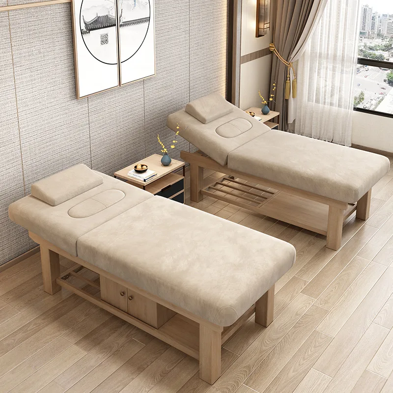 Luxury Skincare And Spa - Lettino da Massaggio in Legno Moderno